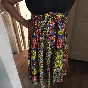 Authentic Ankara print maxi skirt